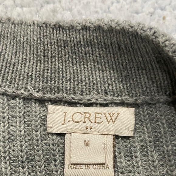 J. Crew Gray Ribbed Knit Sweater - Picture 2 of 2